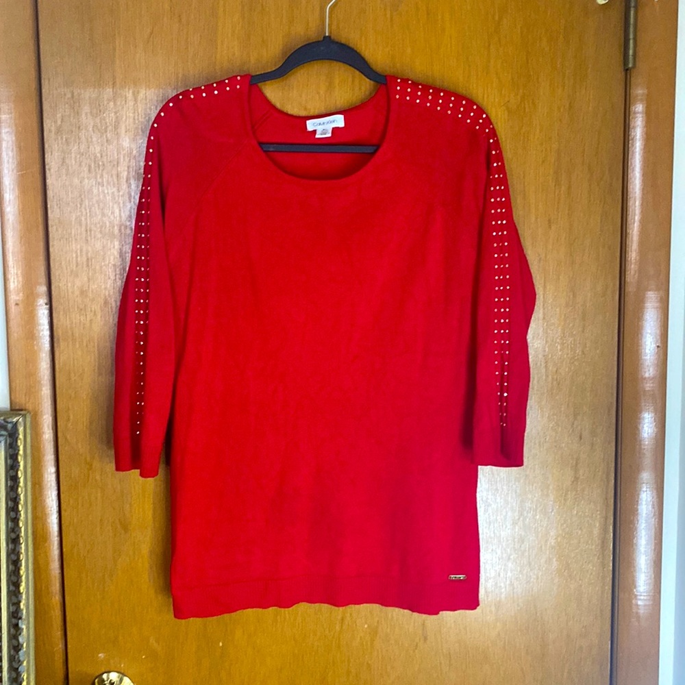 Red & Gold Calvin Klein Top